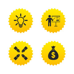 Presentation billboard. Dollar cash money.