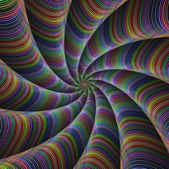 Colorful spiral fractal background vector
