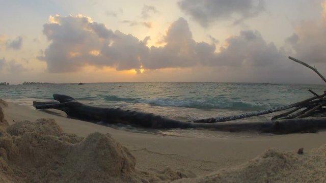 Sunrise timelapse san blas islands, panama