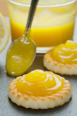 biscuits with homemade lemon curd