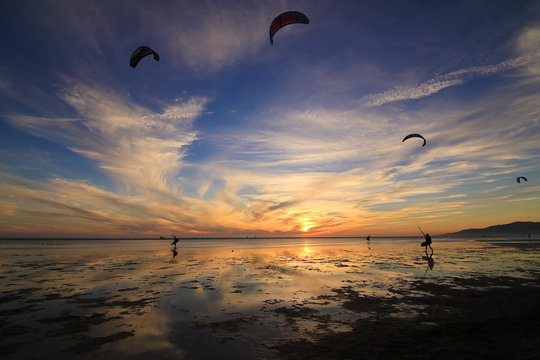 Tarifa , a paradise for kitesurfing.