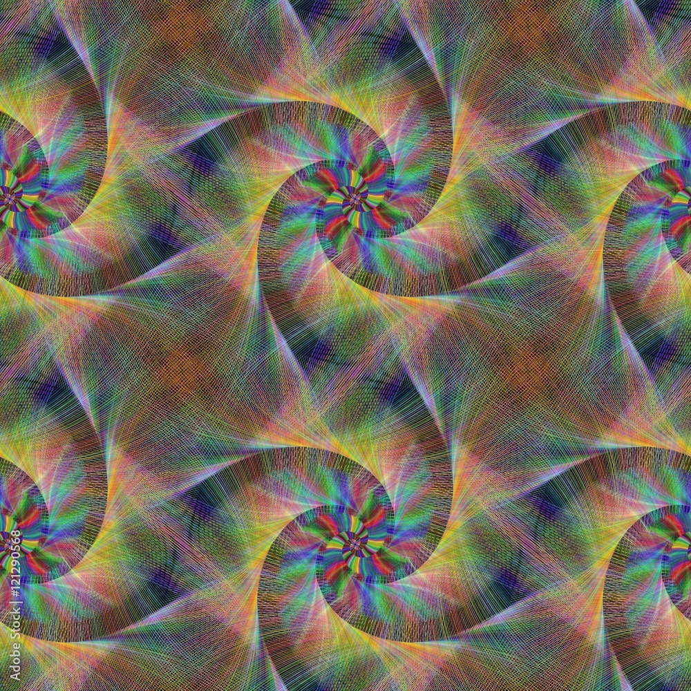 Poster seamless computer generated fractal pattern