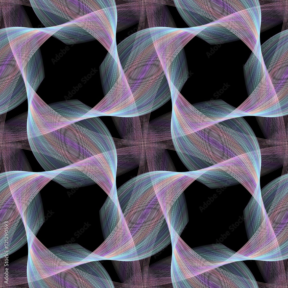Poster seamless computer generated fractal pattern vector