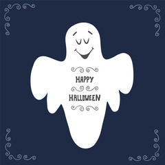 Halloween ghost poster design
