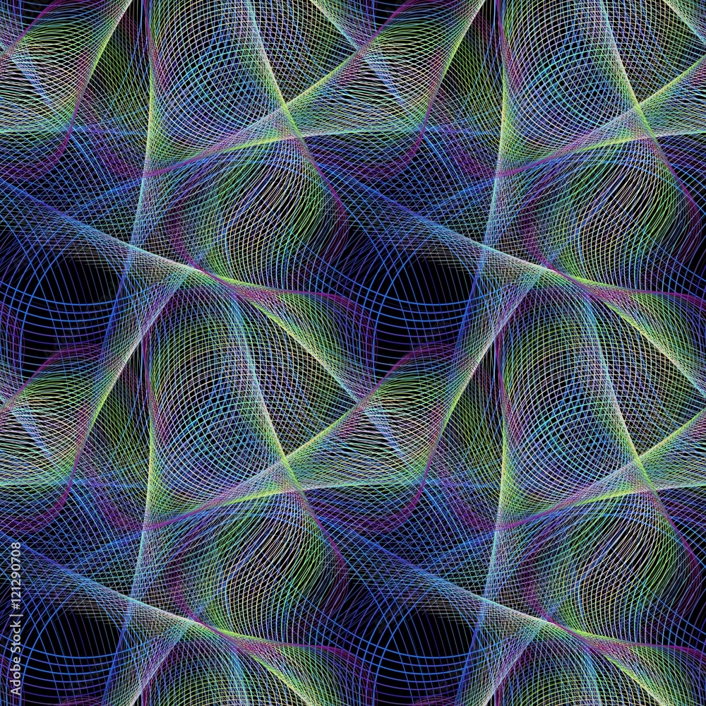 Poster seamless computer generated fractal design pattern