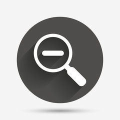 Magnifier glass sign icon. Zoom tool. Navigation