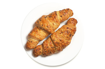 Croissants with sesame seeds