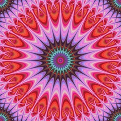 Multicolored abstract oriental mandala background