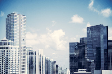 Fototapeta premium Buildings in Downtown Miami and Brickell