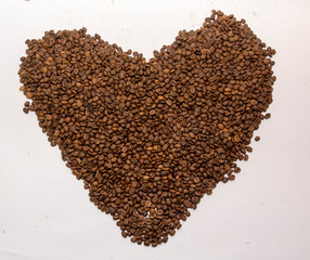 Beans Heart On White Background