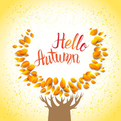 Fototapeta premium Hello autumn tree