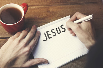 Jesus text on page