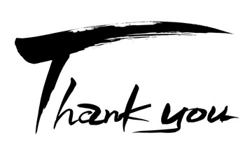 筆文字　Thank you