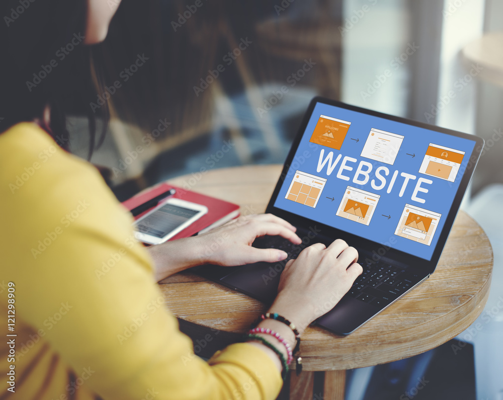 Wall mural web template website design concept