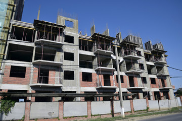 Fototapeta premium Construction of a multistory building