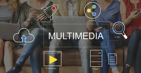 Digital Technology Icons Graphic Concept