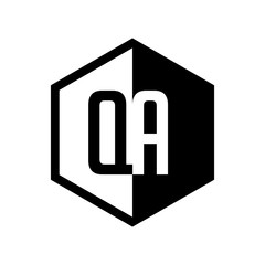 Fototapeta premium INITIAL hexsagonal HALF LOGO