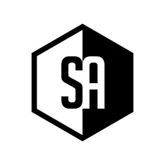 INITIAL hexsagonal HALF LOGO