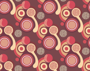 Abstract geometric seamless pattern. Colorful round shapes. Vector illustration, eps10.