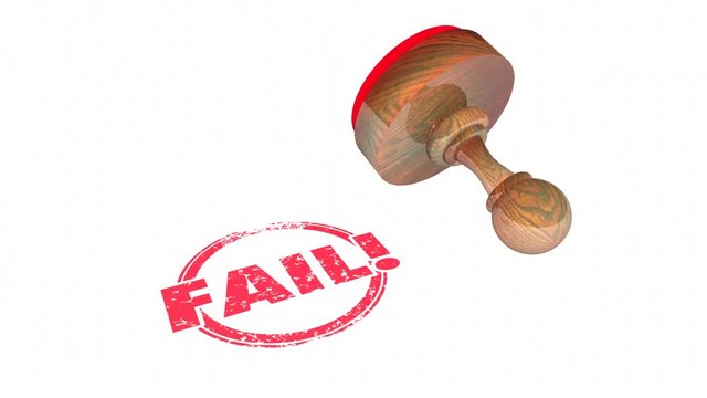 Fail Bad Result Stamp Reject Failure Word 3d Animation