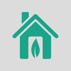 Ecological home leaf icon