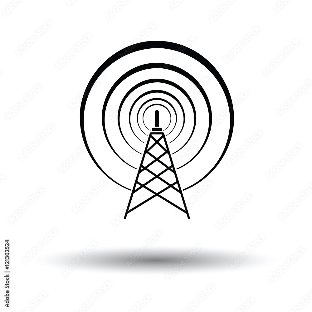 Wall mural radio antenna icon