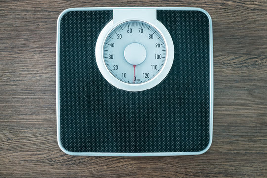 analog weight scale with copy space