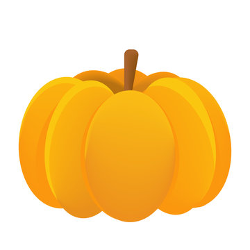 Simple Pumpkin Icon. Pumpkin Illustration.
