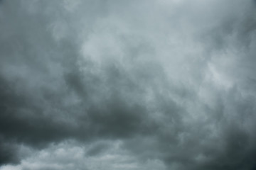 Storm clouds and dark sky before rainy