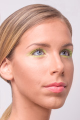 Fototapeta premium One young girl healthy skin face head close up