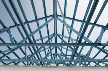 Structure of steel roof.