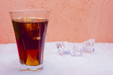 sweet soda in a glass