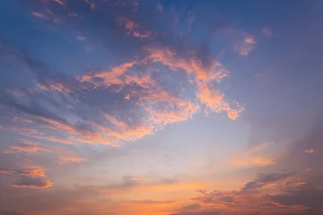 Photo sur Aluminium Ciel Dramatic colorful sunset and sunrise twilight sky background.