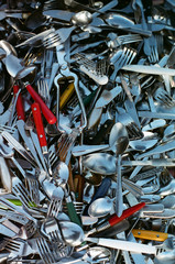 Pile of silverware