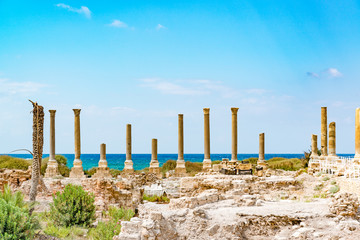 Al Mina archaeological site in Tyre, Lebanon. It is located about 80 km south of Beirut and has led to its designation as a UNESCO World Heritage Site in 1984. © Hamdan Yoshida