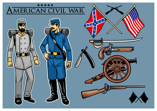 American Civil War Vector Set