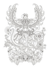 Gorgeous adult coloring page