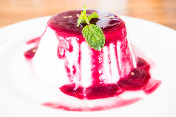Berry and fruit panna cotta