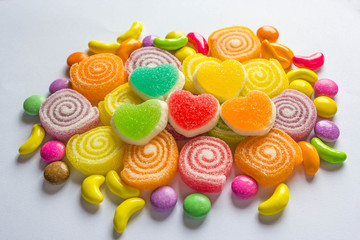 Fototapeta na wymiar colourful jelly candies