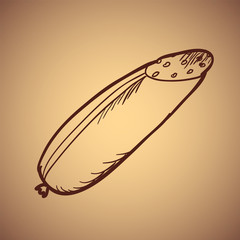 Doodle food element. Vector illustration.