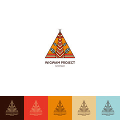 Set of wigwam logo © dimethylorange
