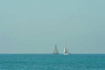 Obraz premium sailing regatta on Mediterranean sea