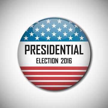 USA presidential election campaign badge button.