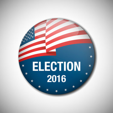 Vote election campaign badge button.