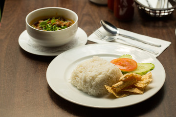 Chicken curry indian food