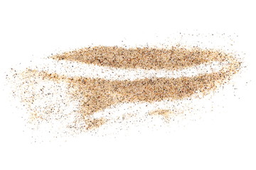 Fototapeta na wymiar pile of sand isolated on white background