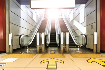 Escalator modern businessman
