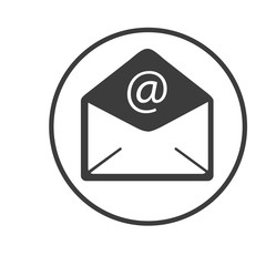 Vector email icon. Flat icon email. Flat vector illustration for web banner, web and mobile. Vector email icon graphic. Vector icon isolated on white background. email vector icon in black.
