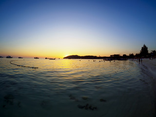 Lipe island sunset time : Satun Thailand.