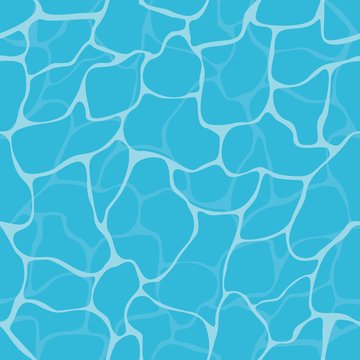 Turquoise rippled water texture background. Shining blue water ripple pool abstract vector
